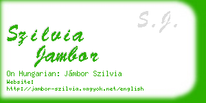 szilvia jambor business card